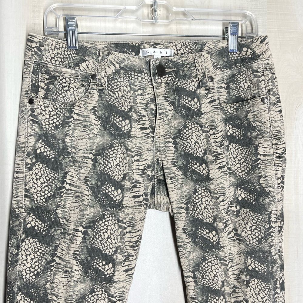 CABi snake print Black and Tan pants, size 4